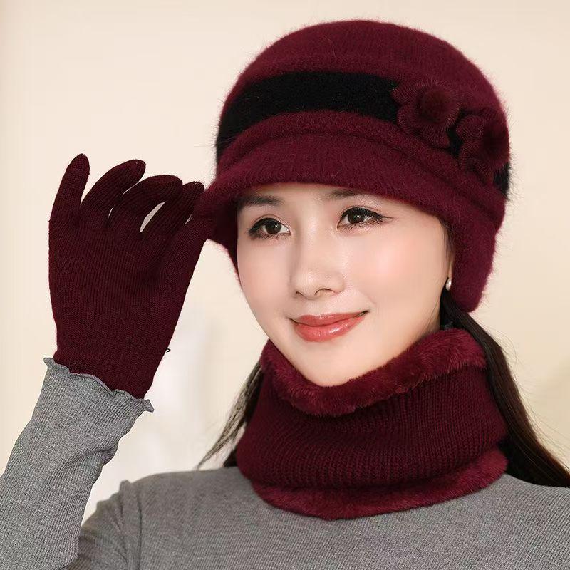 

Thickened Rabbit Hair Knitted Wool Hat for Women – Versatile Fashionable Bucket Hat for Autumn and Winter Hat Only - One Size