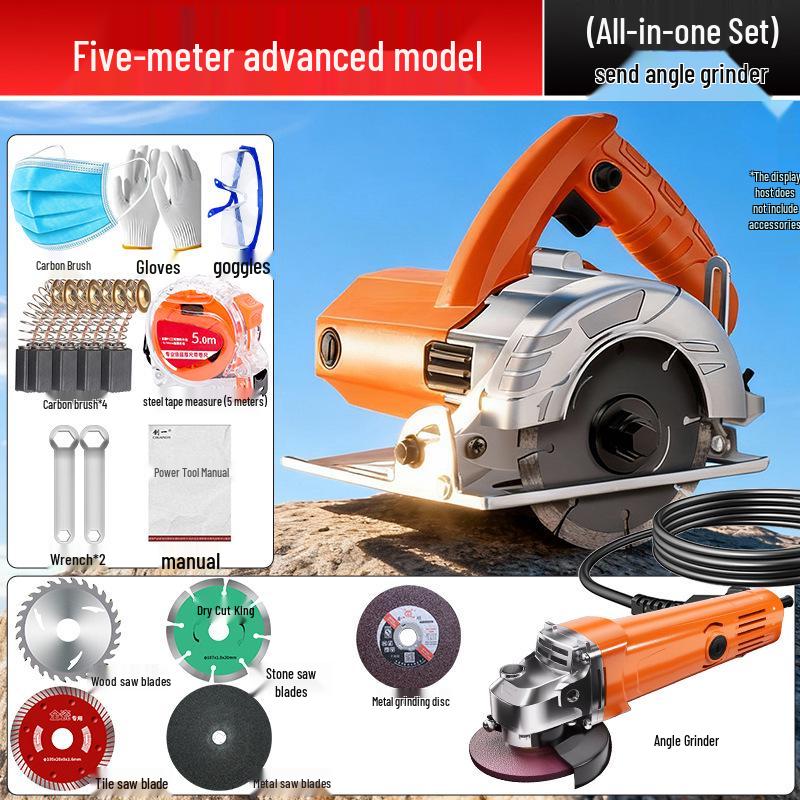 High-Power Multifunctional Handheld Electric Saw for Tile, Stone, Metal, and Woodworking