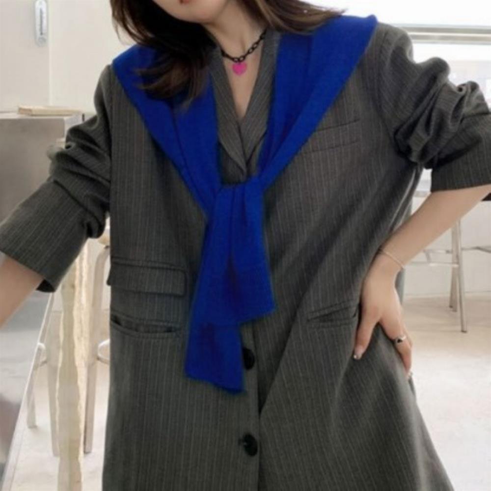 New Arrivals Open Run Women Classic Solid Color Layered Knit Shawl Cardigan