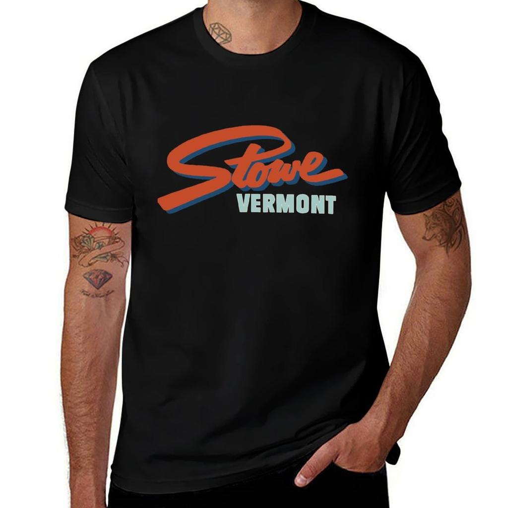 Stowe Vermont TShirt Trendy Casual Short Sleeve Shirt