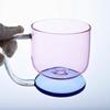 Kreativer Hänge-Glasbecher Kaffee Milchsaft Trinkbecher Wasser Hohes Borosilikatglas Farbblockierendes Glasbecher Bierbecher
