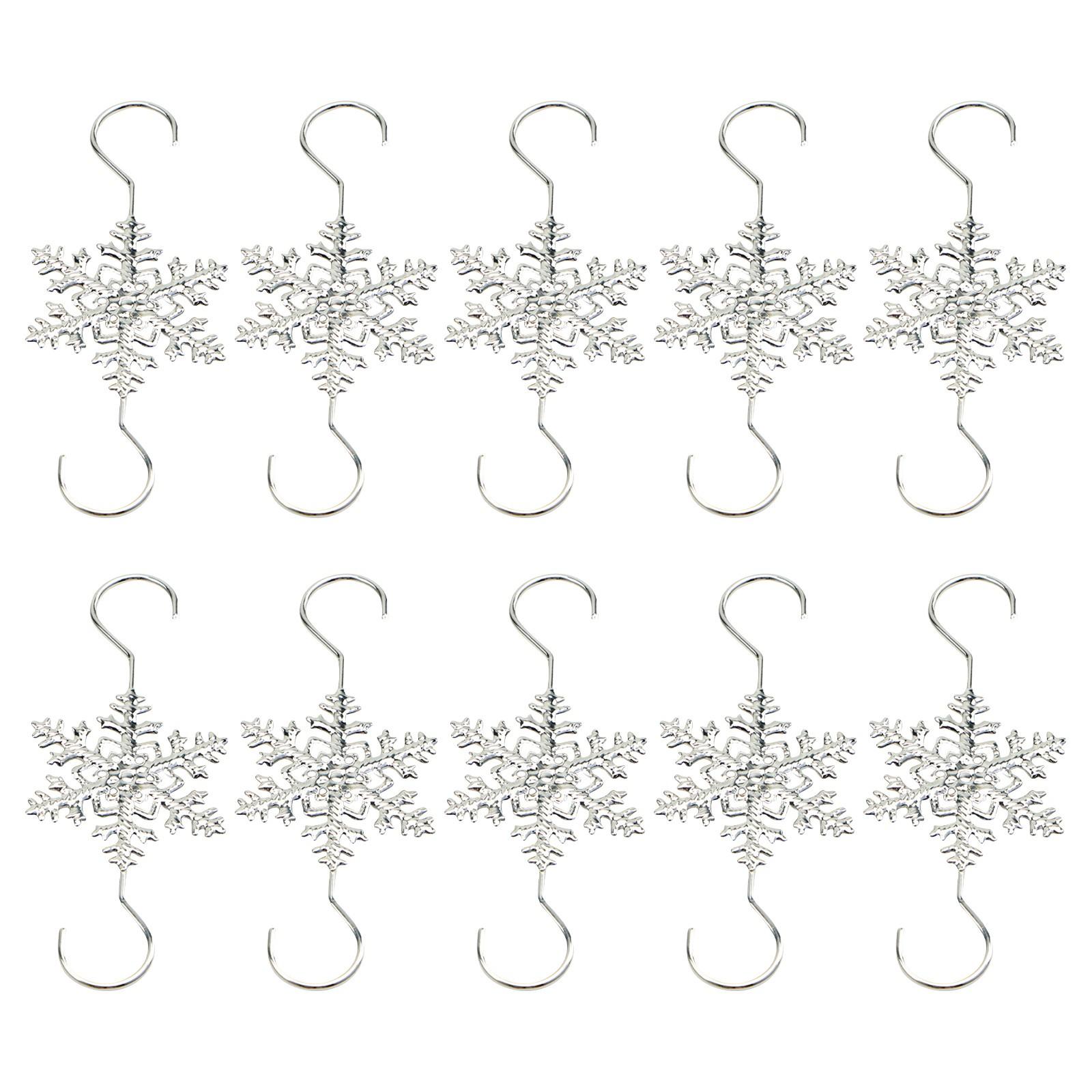 

10 крючков для украшений – праздничные вешалки для украшений – рождественские крючки для украшений для рождественского декора (зеленый) One Size серебряный
