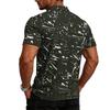 Camisa Polo de Manga Corta para Hombre con Estampado Abstracto Corte Clásico Cuello de Botones Tejido Suave Transpirable Top Informal