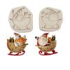 Christmas House & Tree Silicone Mold Cooking Tools for Cake Decorating Pastry Kitchen Baking Fondant Sugar Art Accessories