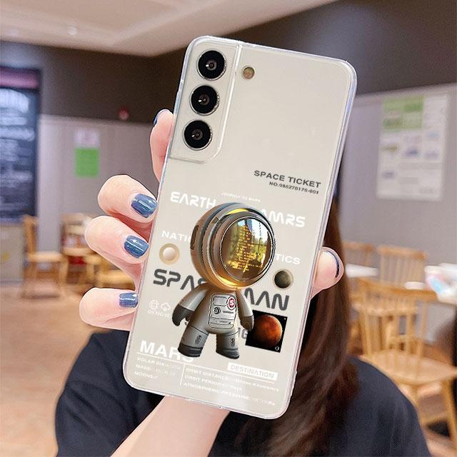 

Прозрачный чехол для Samsung Galaxy S22 S20 FE S21 S10 S9 Plus Note 20 Ultra 10 Lite 9 Мягкий ТПУ Чехол для телефона Мультяшный Астронавт Samsung S21 5G