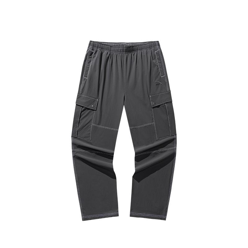 Anta Casual Simple Solid Color Lace-Up Straight Leg Knitted Sports Pants Men bottoms 152538502-1