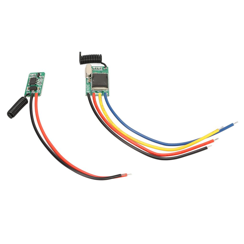 DC6V‑36V Receiver and DC5V‑24V Transmitter Contactless Small PCB 433MHz RF Remote Control Switch for Wall Floors Doors
