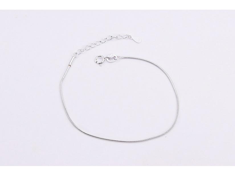 

S925 Sterling Silver Twist Clasp Snake Bone Chain Bracelet/Anklet for DIY Beading. 925 Silver