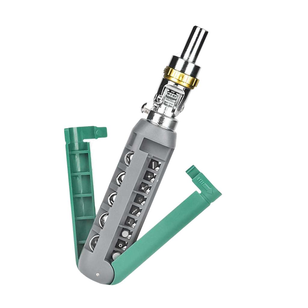 14 in 1 Multi Functional Ratchet Screwdriver Set Adjustable Angle Ergonomic Handle for Home and Professional Repairs