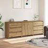 VidaXL Buffet 3 Pcs Artisan Oak Engineered Wood 3329180
