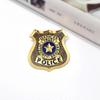 Anime Movie Zootopia Brooch Badge POLICE Rabbit Judy Cos Clothing Badge