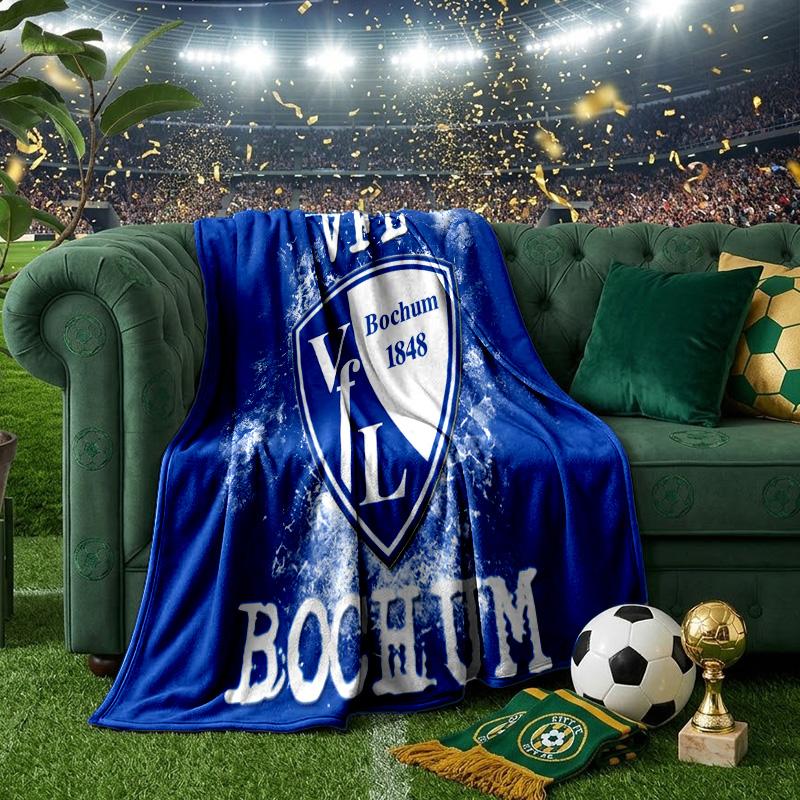Coperta Bochum Crest in Flanella Peluche per Divano Letto Regali per Uomini Donne Coperta da Viaggio Picnic Regali per Fan di Natale