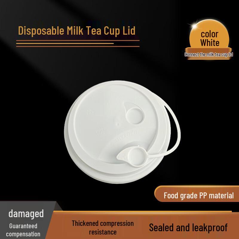 Food Grade Disposable Milk Tea Cups with Attached Lids
