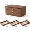 High-end walnut pattern jewelry box, large-capacity five-layer storage box, light luxury divided drawer jewelry box