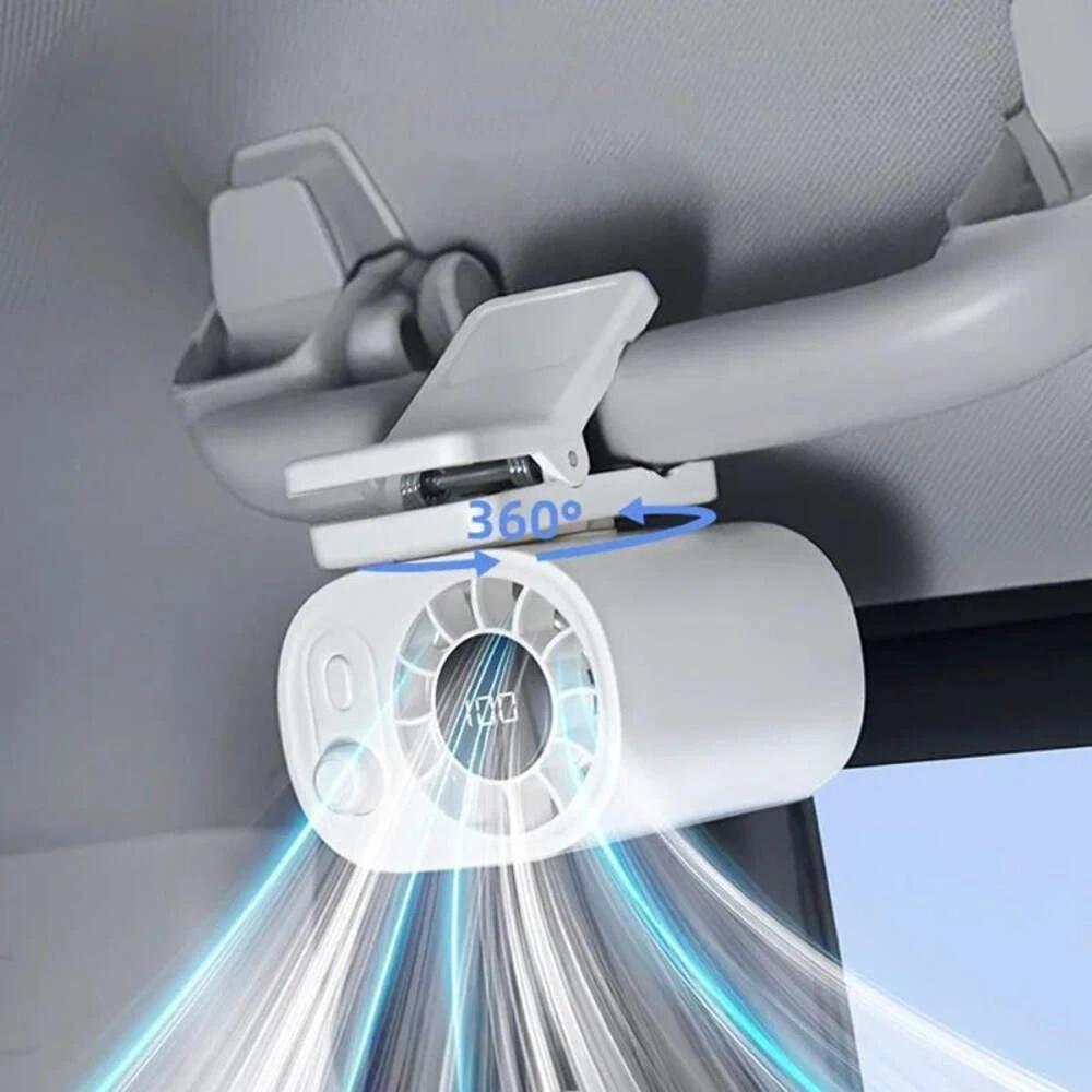 Mini Portable Fan with Clip, Clip-on Cooling Fan with Adjustable Wind and Rechargeable for Office, Camping, Travel, Sports