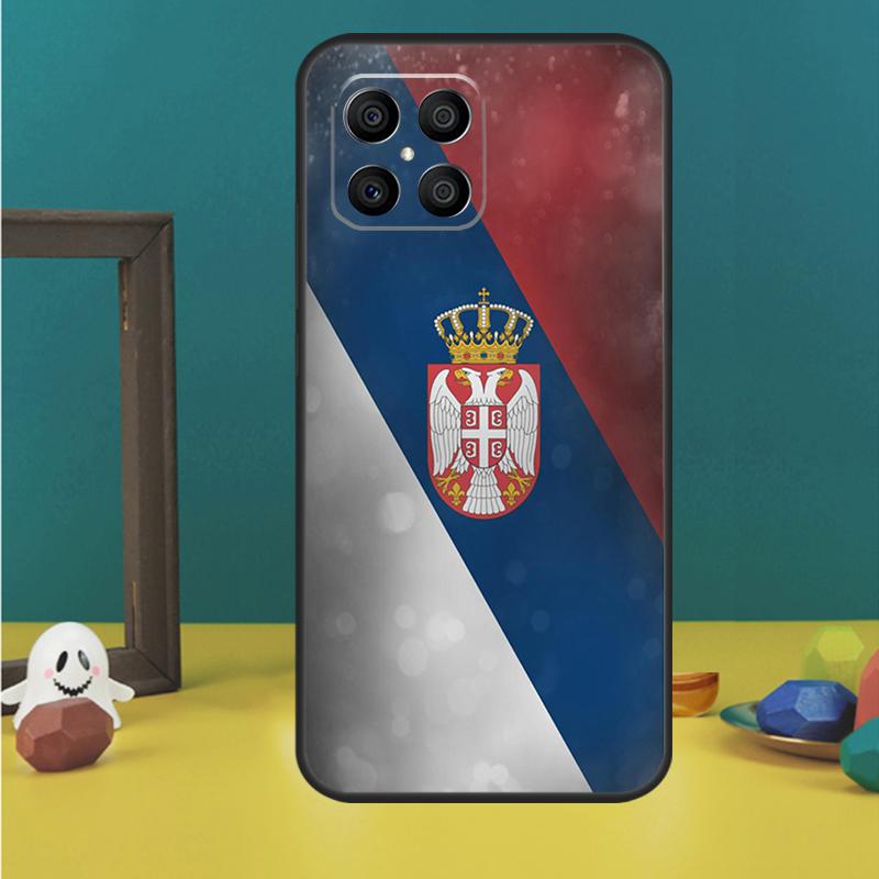 Serbia Flag For Huawei P50 Pro P40 P30 P20 Lite Nova 9 5T P Smart 2021 Case For Honor X8 X7 X9 50