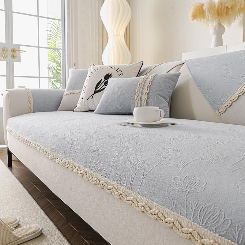 Light Luxury High-End Chenille Sofa Cushion  New Four-Season Universal Fixed Non-Slip Sofa Seat Cushion Cross-Border