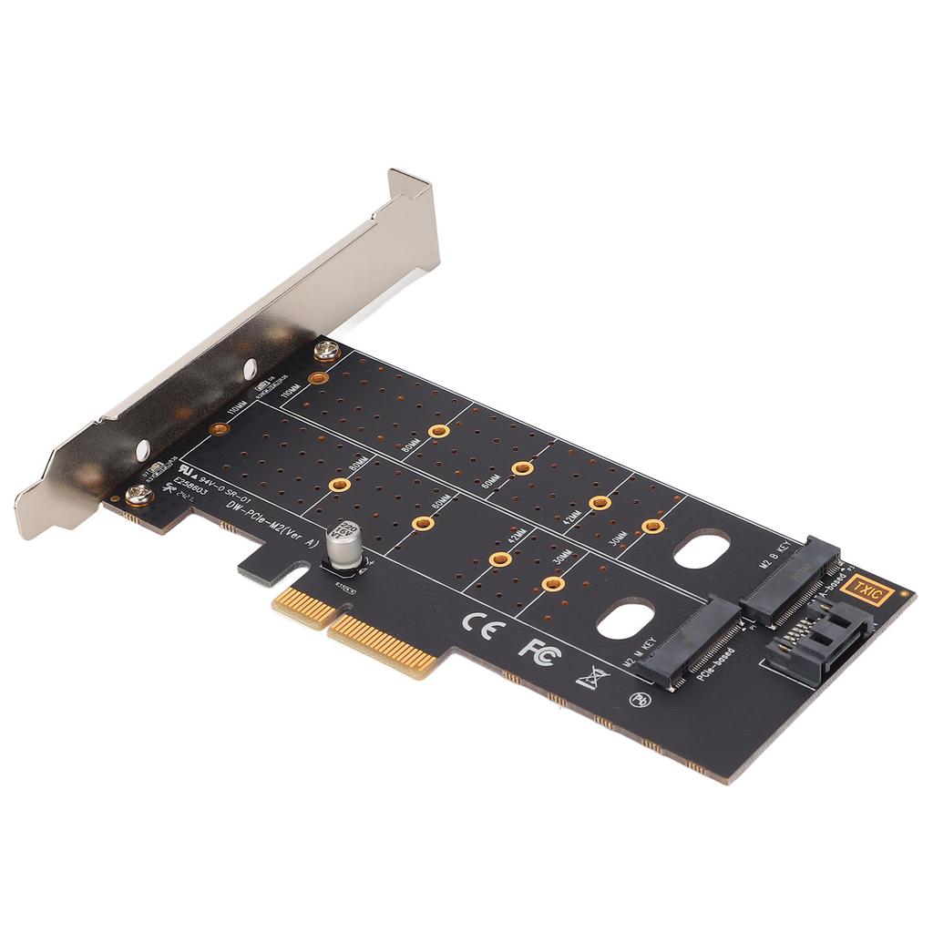 M.2 To Pcie Adapter PCB Porous Dual M.2 PCIE Adapter Expansion Card for SATA PCIE NVMe SSD