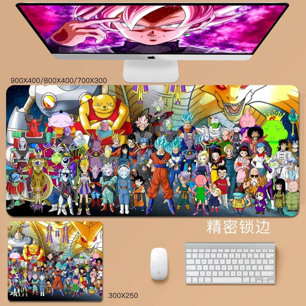 Laptop-Mauspad Dragon Ball Animation Son Goku Leder-Mauspad Cartoon Vegeta Bulma Broly Großes Tastaturpad Schüler Lernen Schreiben Schreibtischunterlage