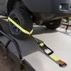 Wheel Chock Tie-Down Kit, Tire-Style Motorcycle Tie-Down System, Car Tie Down Kit with Flat Hook, Break Strength 4540 Kg & Working Load 1512 Kg