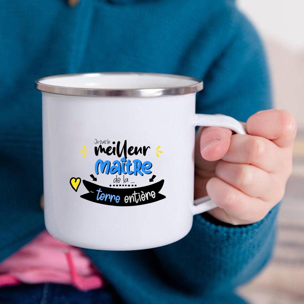 BEST MASTER OF THE EARTH Teacher Gift Idea School GIFT FOR MASTER Original Enamelled Mug End of Year Gift Perfect School Gift