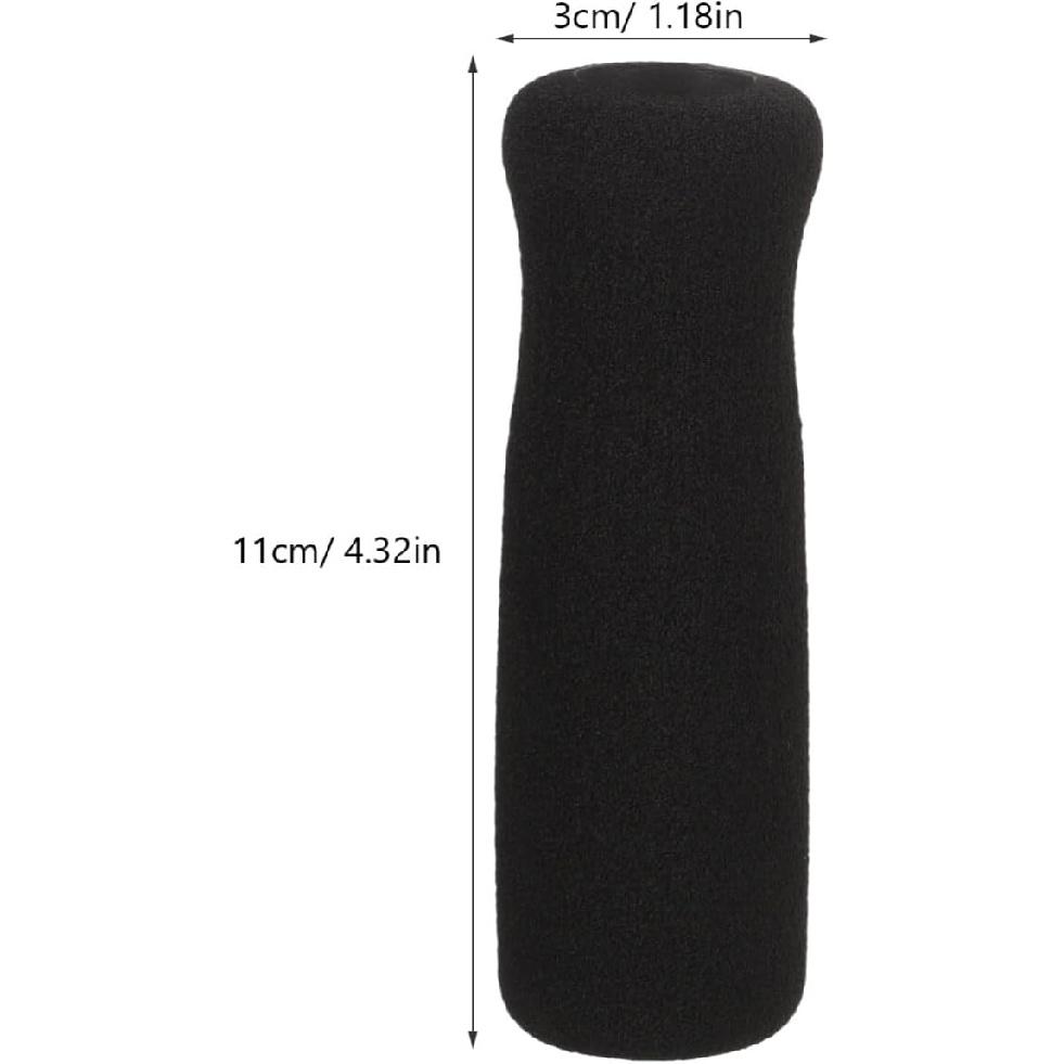 Kisangel 4Pcs Walking Cane Handle Grip Replacement Walking Cane Grip Foam Hand Grip for Walking Cane Accessories, 11x3cm, Black,