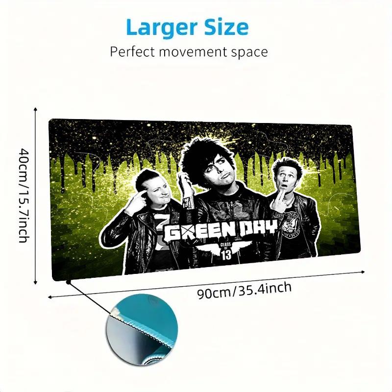 Band Green Day Color Mouse Pad Large Gaming Table Cushion Non-slip Laptop Tablet Big Mousepad XXL Mat Mini PC Playmat With Lock edge