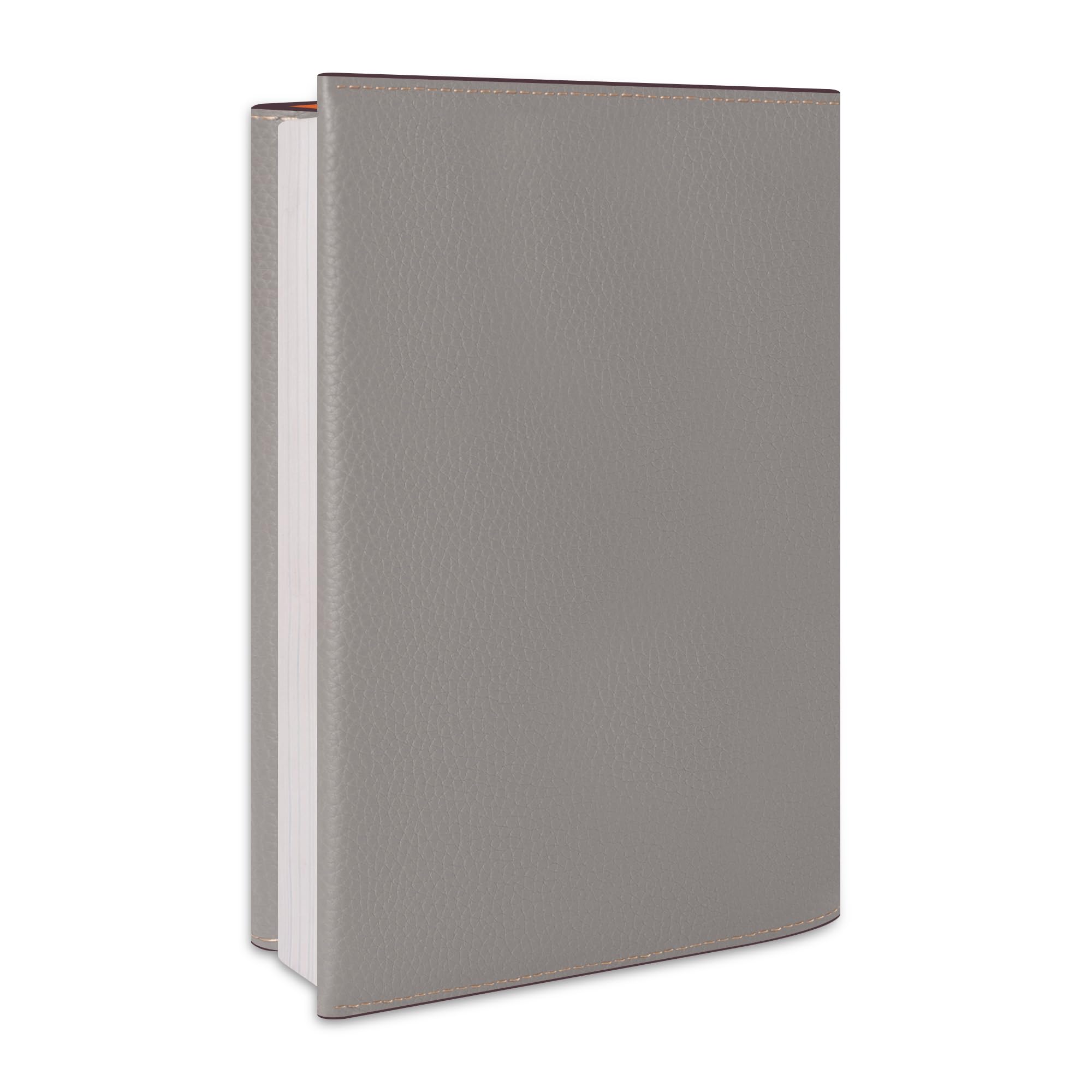 

COGURE Genuine Leather Book Cover with Bookmark, A5 Size, Greige