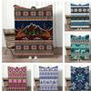 Vintage Nordic Fair Isle Throw Lightweight Flannel Blanket Soft Skin-friendly for Summer Cooling