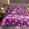 4pcs/set Luxury Jacquard Comfortable Bedding Sets Lace Edge Quilt Cover Sheet Wedding Bedding Home Textile Bedspreads Four Piece Set