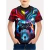Casual Game Style Kids T-Shirt, Boys' Top, Baby Summer Short Sleeve Comfortable Clothing