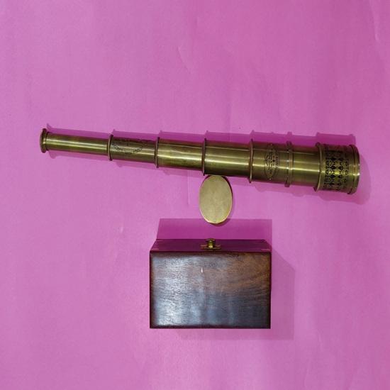 45.72 cm Brass Telescope, Working Engraved Telescope with Wood Box Pirates Spyglass, Fathers Day Gift, Gift For Husband, Son Gift, steampunk Gift