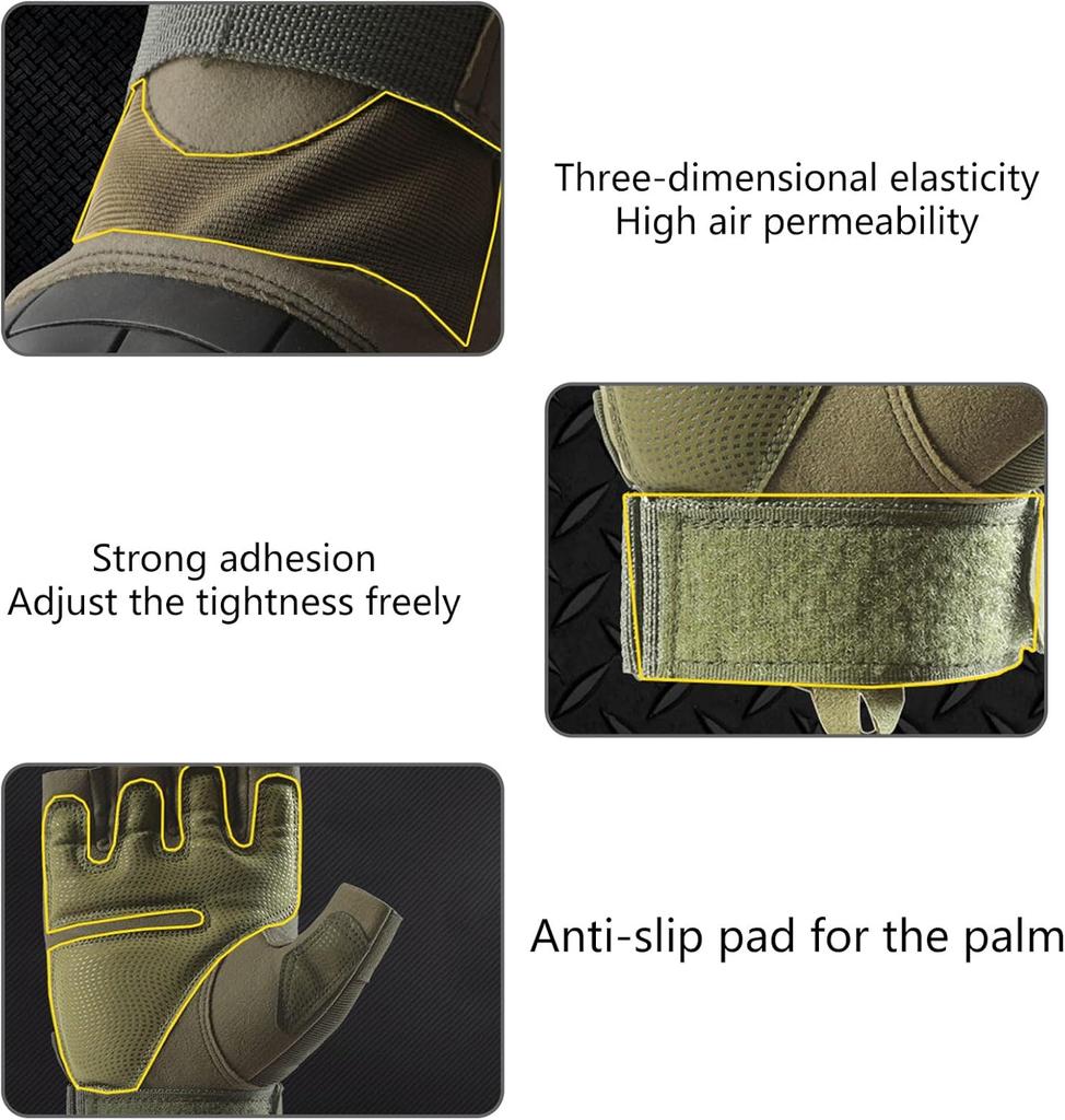 Tactical Gloves Half Finger Outdoor Motorcycle Military Combat Shooting Hunting Fitness Gloves for Men Women