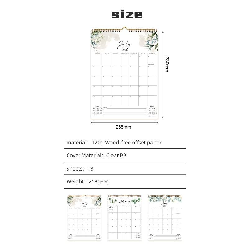 Creative 18 Months Planning Wall Calendar For Office Home Indoor Decoration