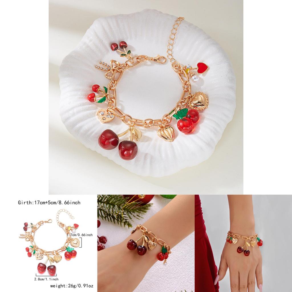 Cherry Blossom Alloy Jewelry With Butterfly Bow Pendant Accessory