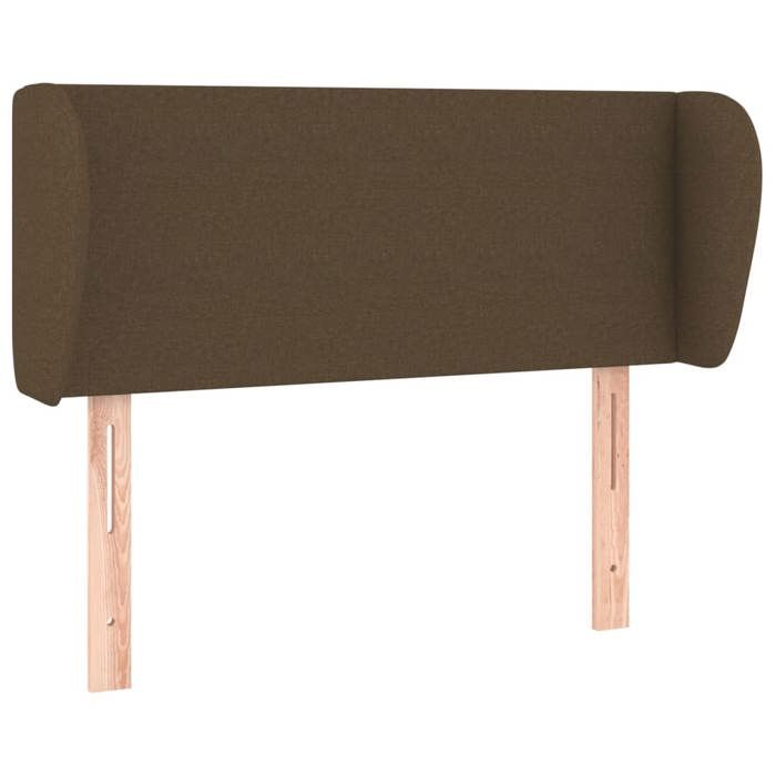 Maison Exclusive - Tête de lit avec oreilles Marron foncé 93x23x78/88 cm Tissu