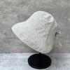 Ultra-Light And Breathable Small Plaid Crimped Bucket Hat Women'S Summer Big Brim Sunshade Sunscreen Hat Shows The Tide Of Washbasin Hat