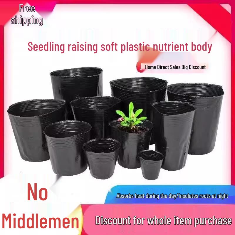 Large Disposable Thickened Plastic Seedling Pot for Planting