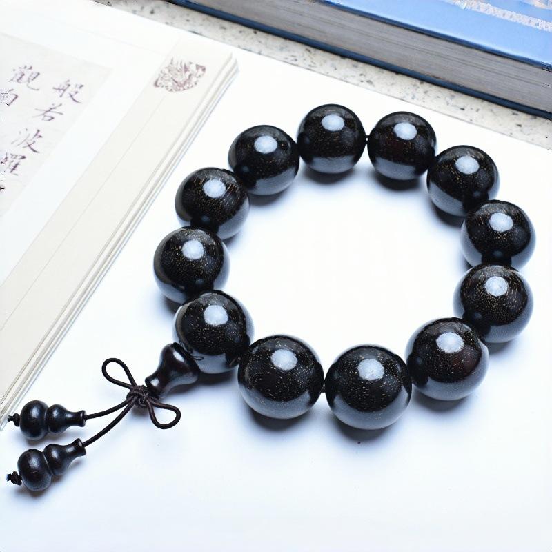 Venus Old Material Small-Leaf Red Sandalwood Prayer Beads Chain - High Oil Density, Unisex, New Chinese Style Decoration Gift