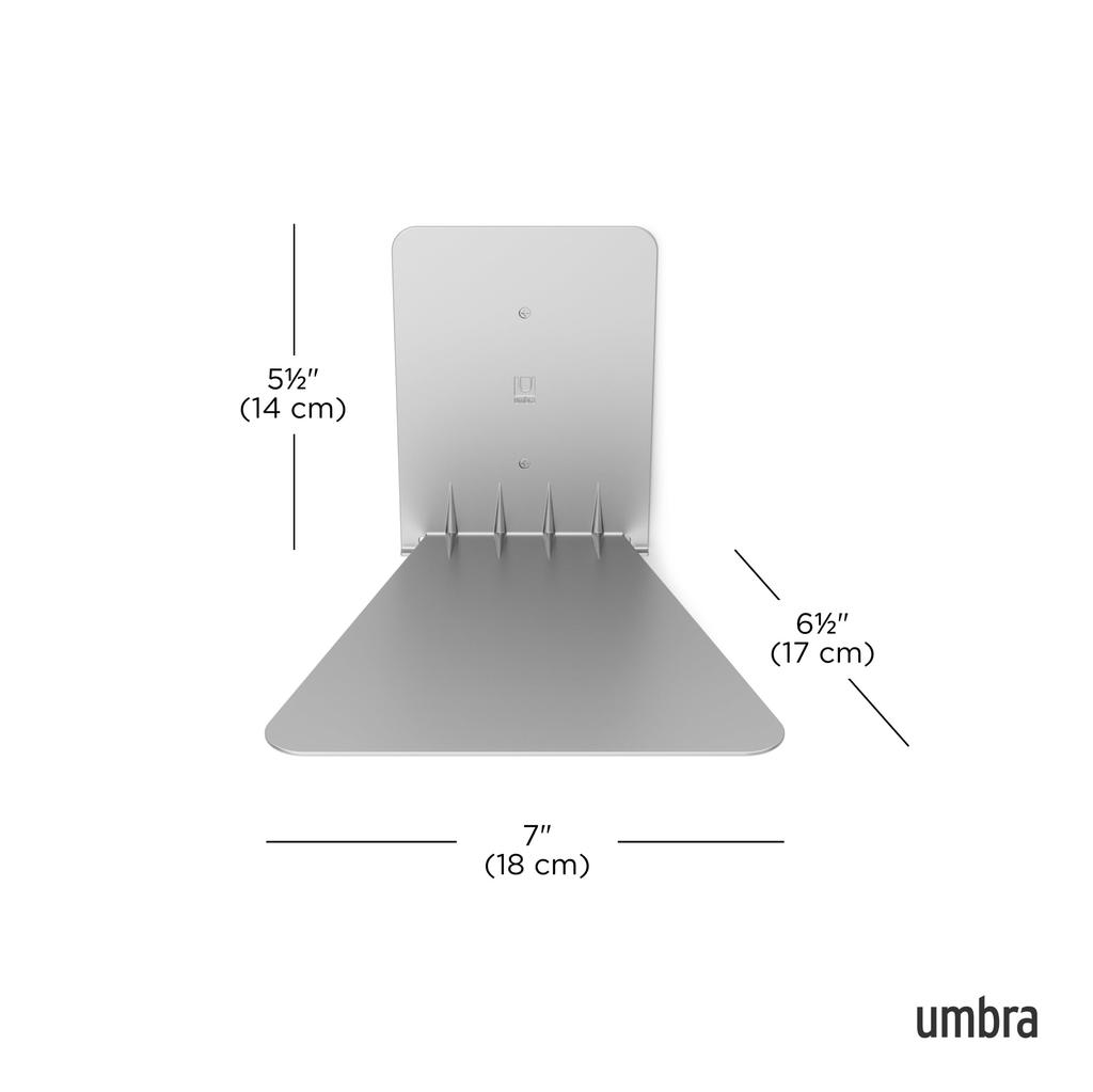 Umbra Wall-Mounted Storage Shelf, Silver, Large, CONCEAL, 21005073560, Pack of 3