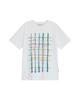 THEMUSEUMVISITOR Check Printed Oversized T-Shirt (White)