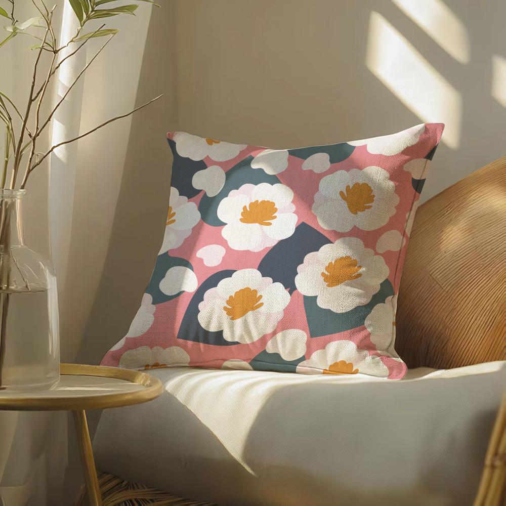 Springandsummerfloral Pillow Case Pillowcase, Double-Sided Printed, Sofa Cushion, Bedroom Headboard