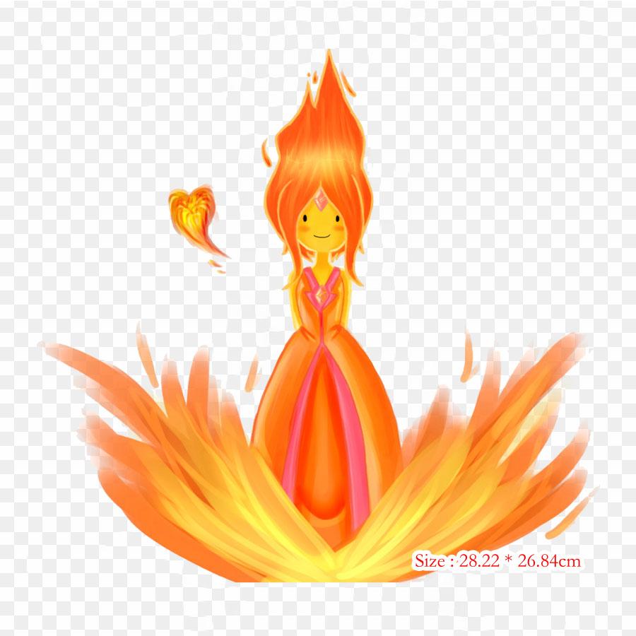 Hora De Aventura Personagens Do Reino Doce Flame Princ Iron on Heat Transfer Printing Vinyl Patches Sticker for Clothes DIY Appliques Washable Patches