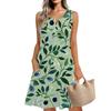Women's Summer Casual V-Neck Floral Button Dress With Pockets