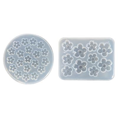 Flexible Resin Mold Pendant Molds Small Flower Shape Silicone Texture for Epoxy Crafts and Creative Wall Decorations