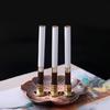 3Pcs Vintage Metal Cigarettes Holder Incenses Stick Holder Handcraft Incenses Burners with Flower Base Ashes Catcher