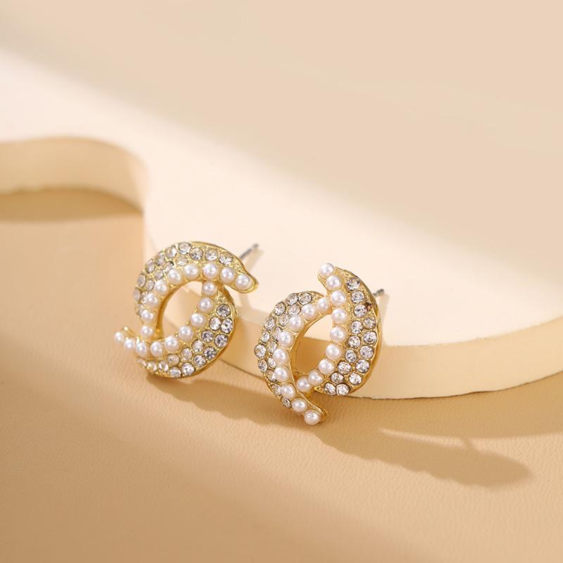 Náušnice s jehlou ze stříbra S925 s kočičím okem a perlou, dlouhé s mašličkou - Retro a všestranný styl pro ženy