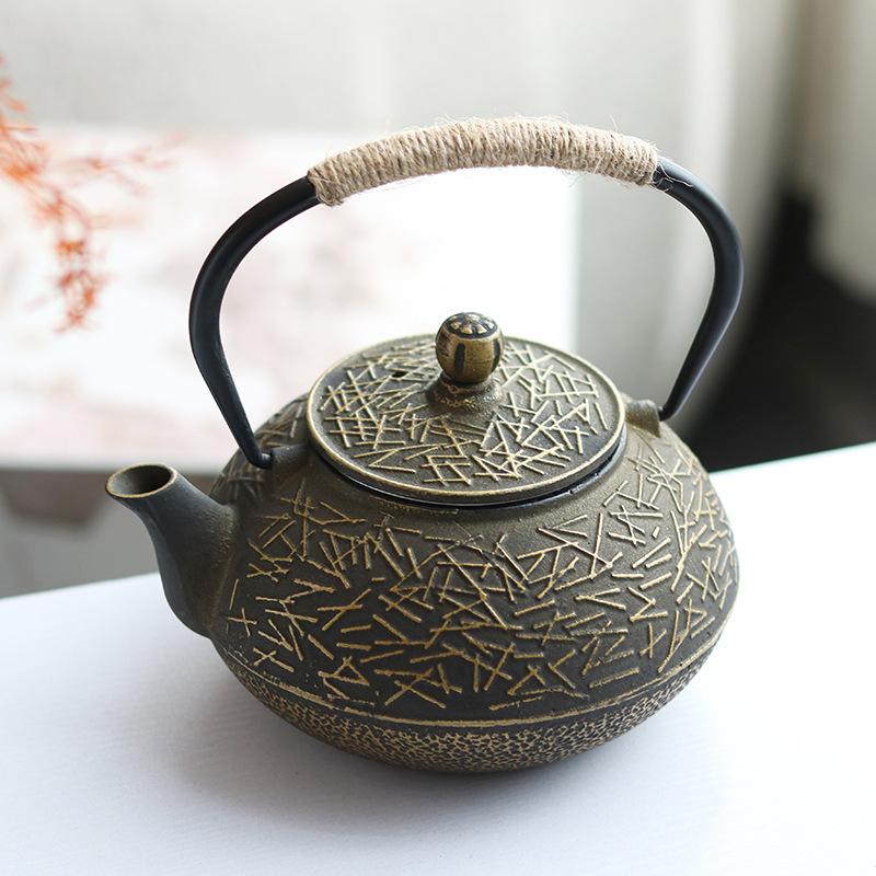 Čínská litinová retro konvice na čaj, čajová souprava, šálek na čaj, ruční dekorace, prodejní kancelář hotelu, měkká dekorace do čajovny