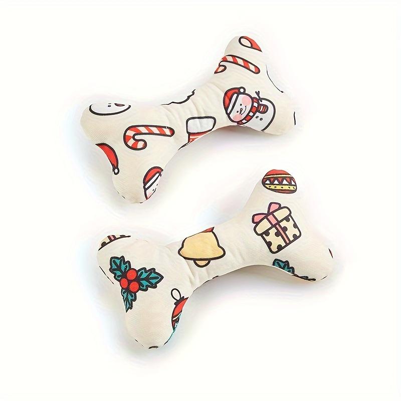 1pcs Durable Plush Bone-Shaped Dog Toy - Squeaky, Chew-Resistant for All Breeds-Perfect for Christmas & Birthday Parties