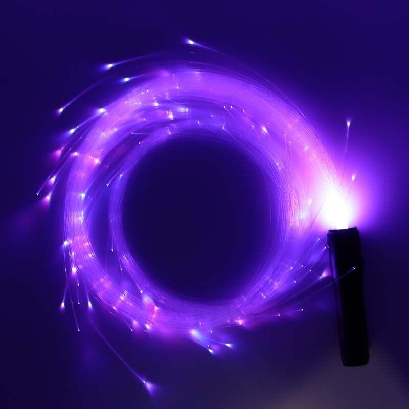 Rechargeable LED Fiber Optic Whip Pixel Light-up Whips Light Flow Toy Perfect for Dance Parties Light Shows Rave EDM Music Show
